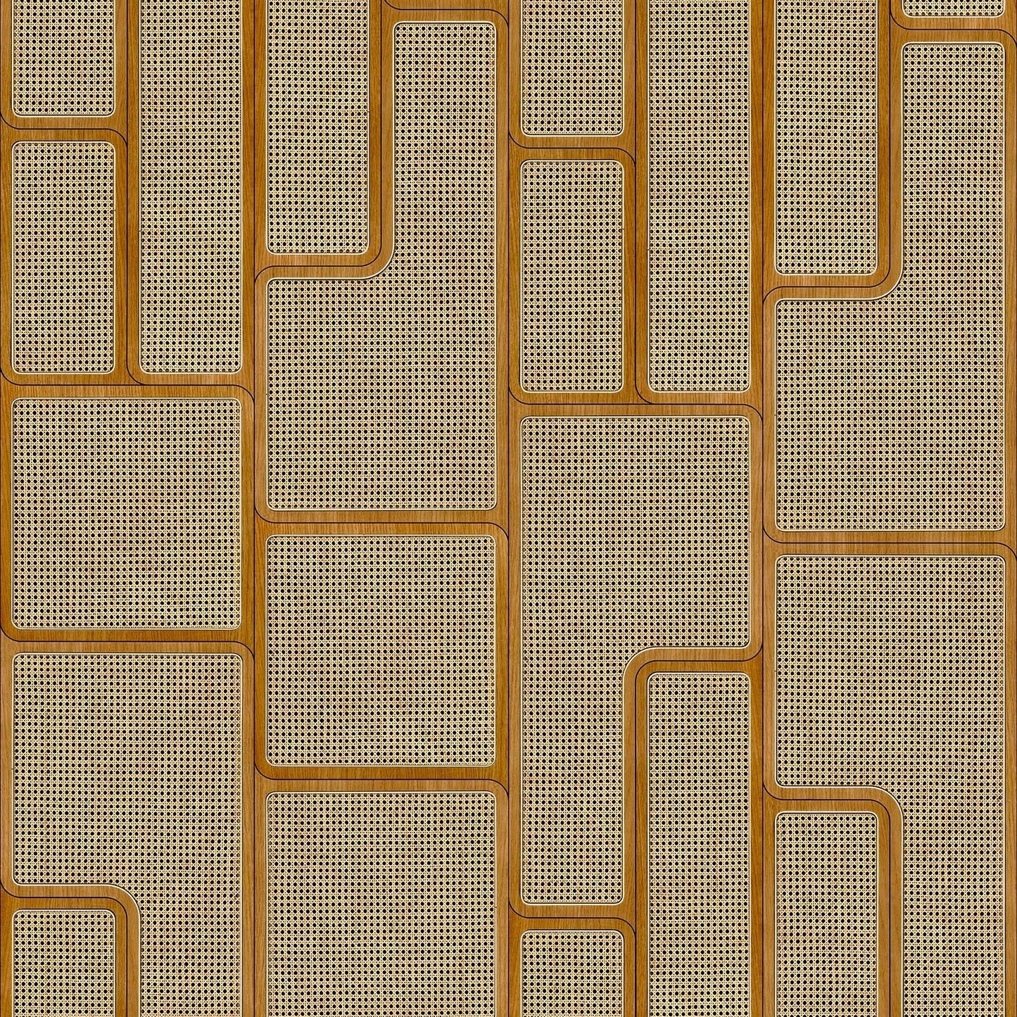 Angle Webbing Wallpaper - Oak - NLXL - VOS - 04 - Premier Wallcovering