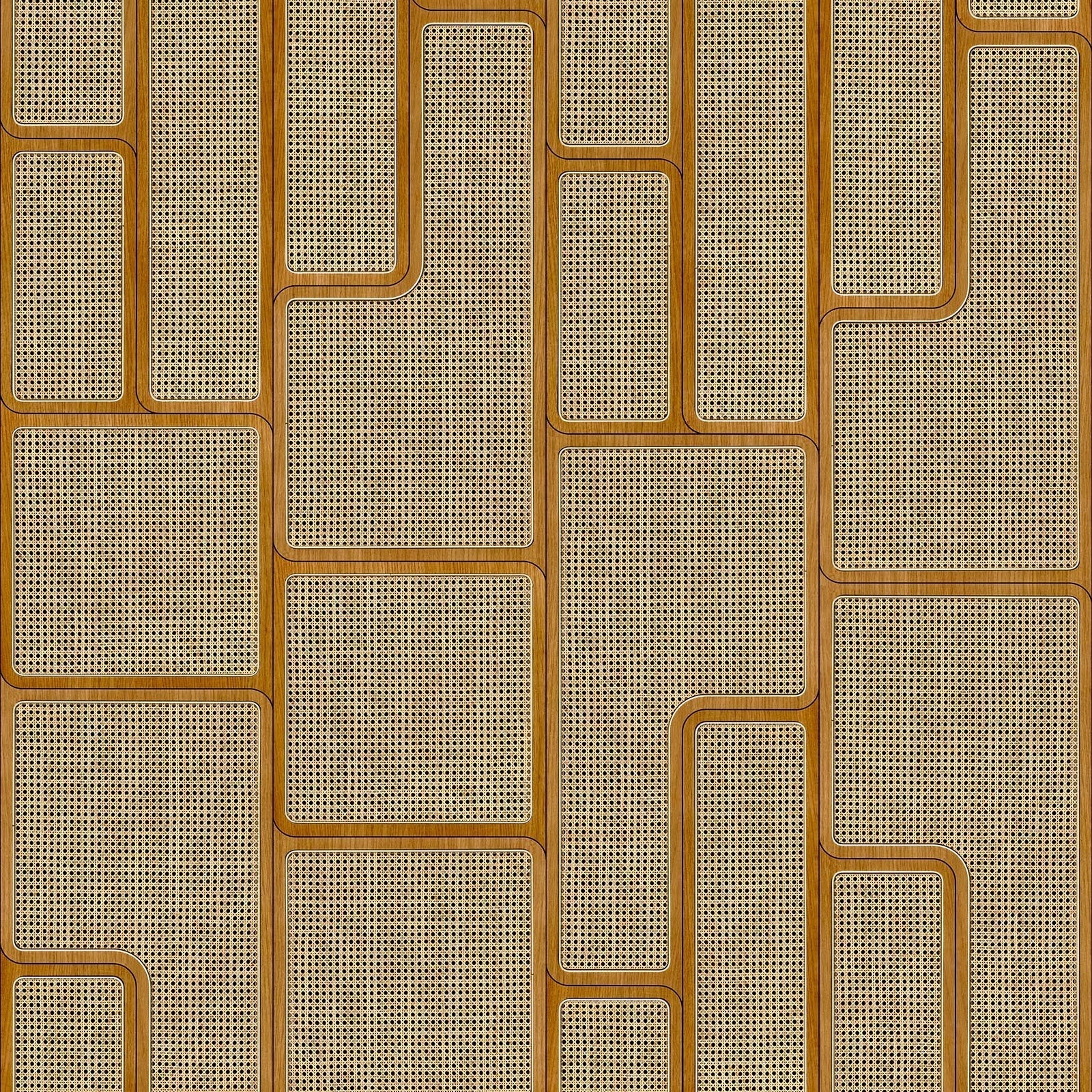 Angle Webbing Wallpaper - Oak - NLXL - VOS - 04 - Premier Wallcovering