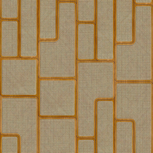 Angle Webbing Wallpaper - Oak - NLXL - VOS - 04 - Premier Wallcovering