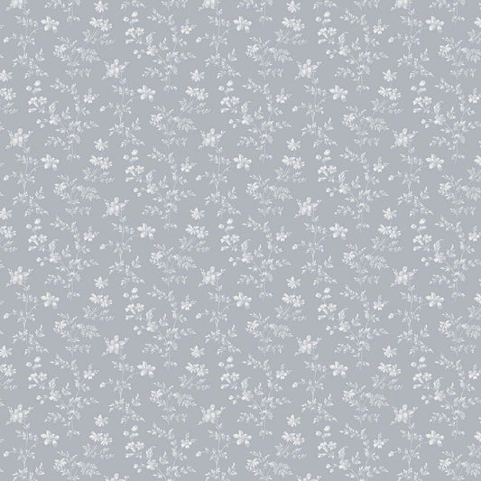 Angsblomma Wallpaper - Dove Blue - Boråstapeter - 3272 - Premier Wallcovering