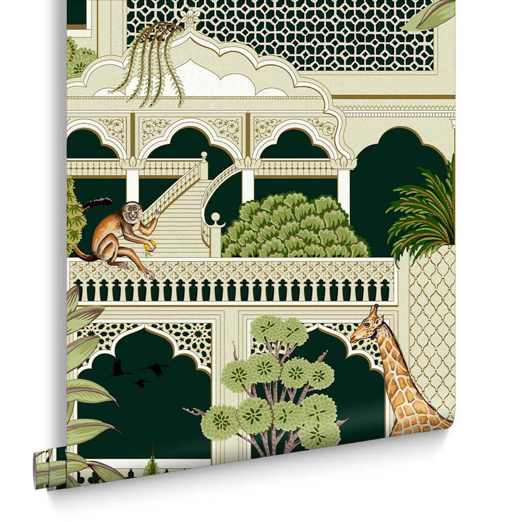 Animahal Wallpaper - Emerald - Graham & Brown - 119689 - Premier Wallcovering