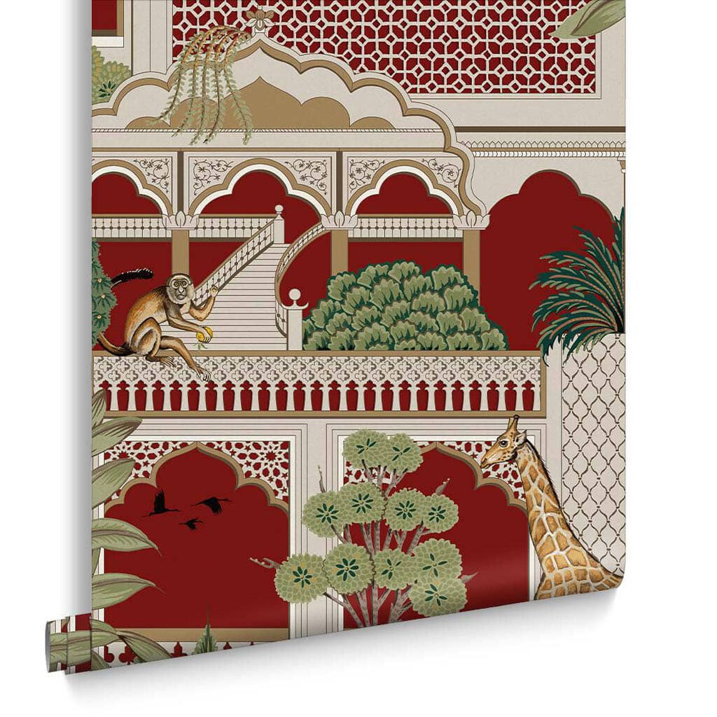 Animahal Wallpaper - Alizarin - Graham & Brown - 119687 - Premier Wallcovering