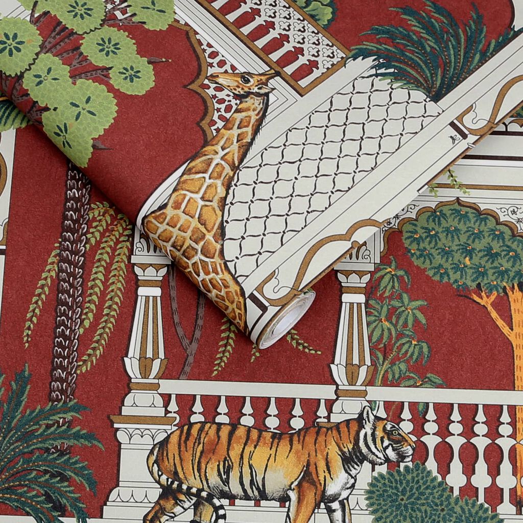 Animahal Wallpaper - Alizarin - Graham & Brown - 119687 - Premier Wallcovering