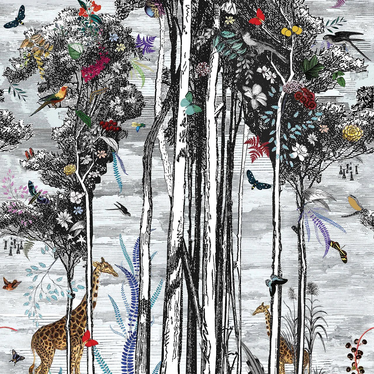 Animal Glade Wallpaper - Multi - Osborne & Little - W7340-01 - Premier Wallcovering