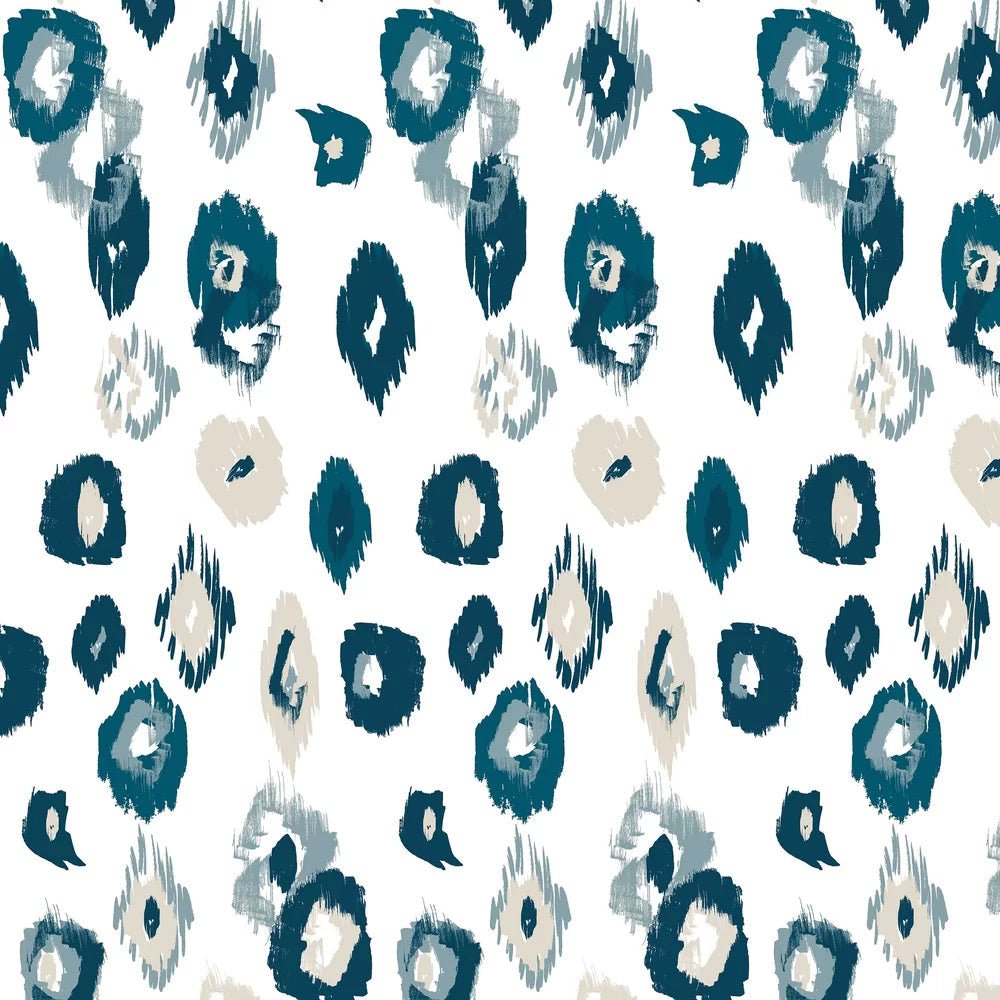 Animal Ikat Wallpaper - Wilderness White & Serpentine - Ohpopsi - WLD53118W - Premier Wallcovering
