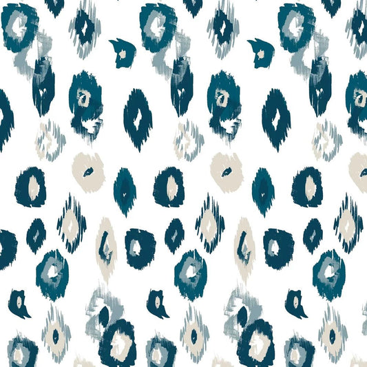 Animal Ikat Wallpaper - Wilderness White & Serpentine - Ohpopsi - WLD53118W - Premier Wallcovering