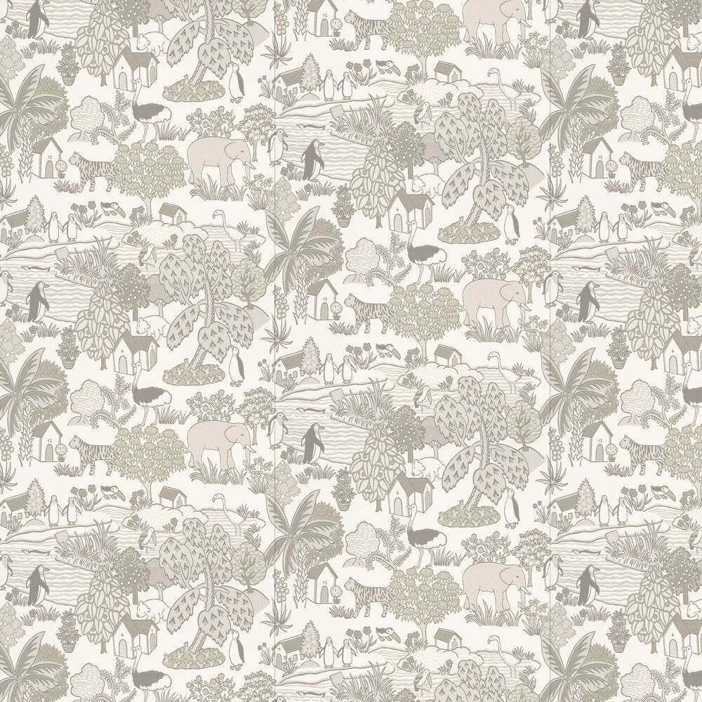 Animal Kingdom Wallpaper - Portland Stone - Little Greene - 0231ANPORTL - Premier Wallcovering