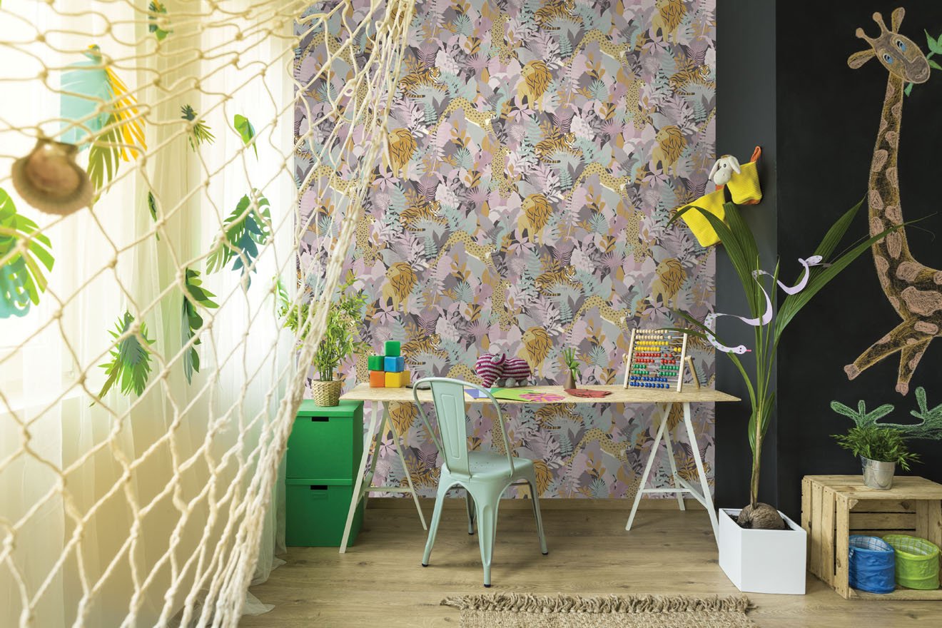 Animal Kingdom Wallpaper - Pink - Holden Décor - 13070 - Premier Wallcovering