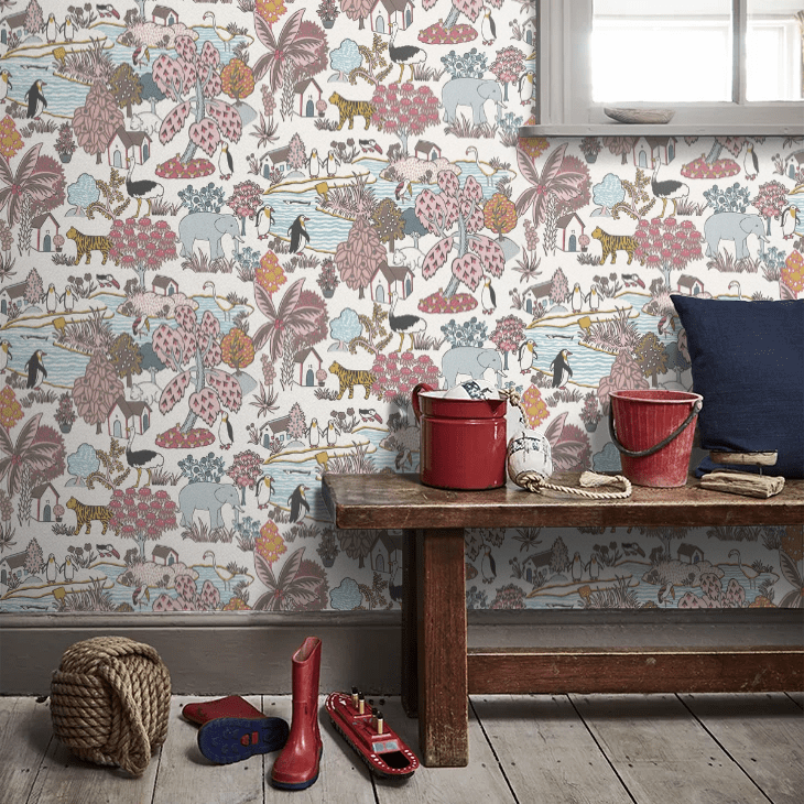 Animal Kingdom Wallpaper - Confetti - Little Greene - 0231ANCONFE - Premier Wallcovering