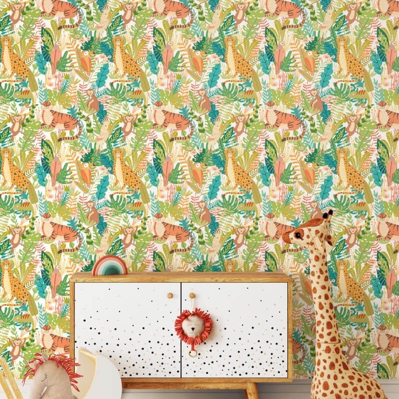 Animal Kingdom Wallpaper - Apple Riot - Hoopla Walls - HWA1274W - Premier Wallcovering