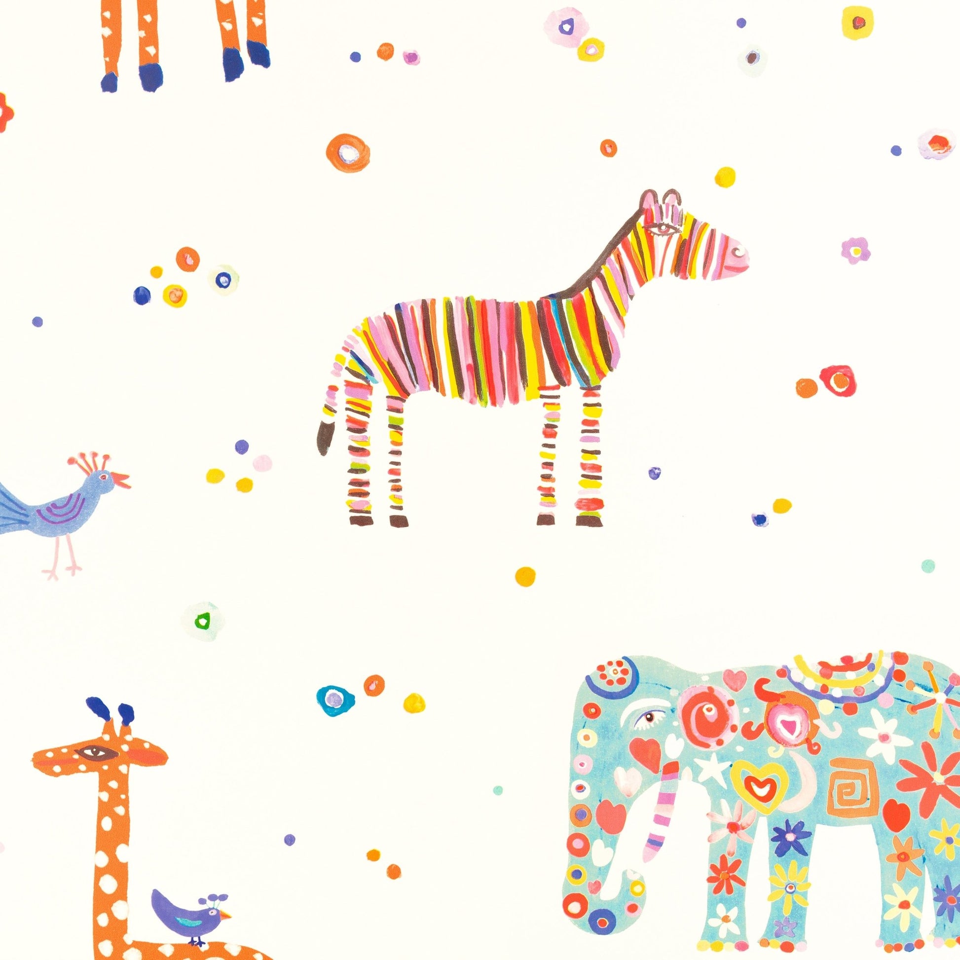 Animal Parade Wallpaper - Multi - Villa Nova - W657/01 - Premier Wallcovering