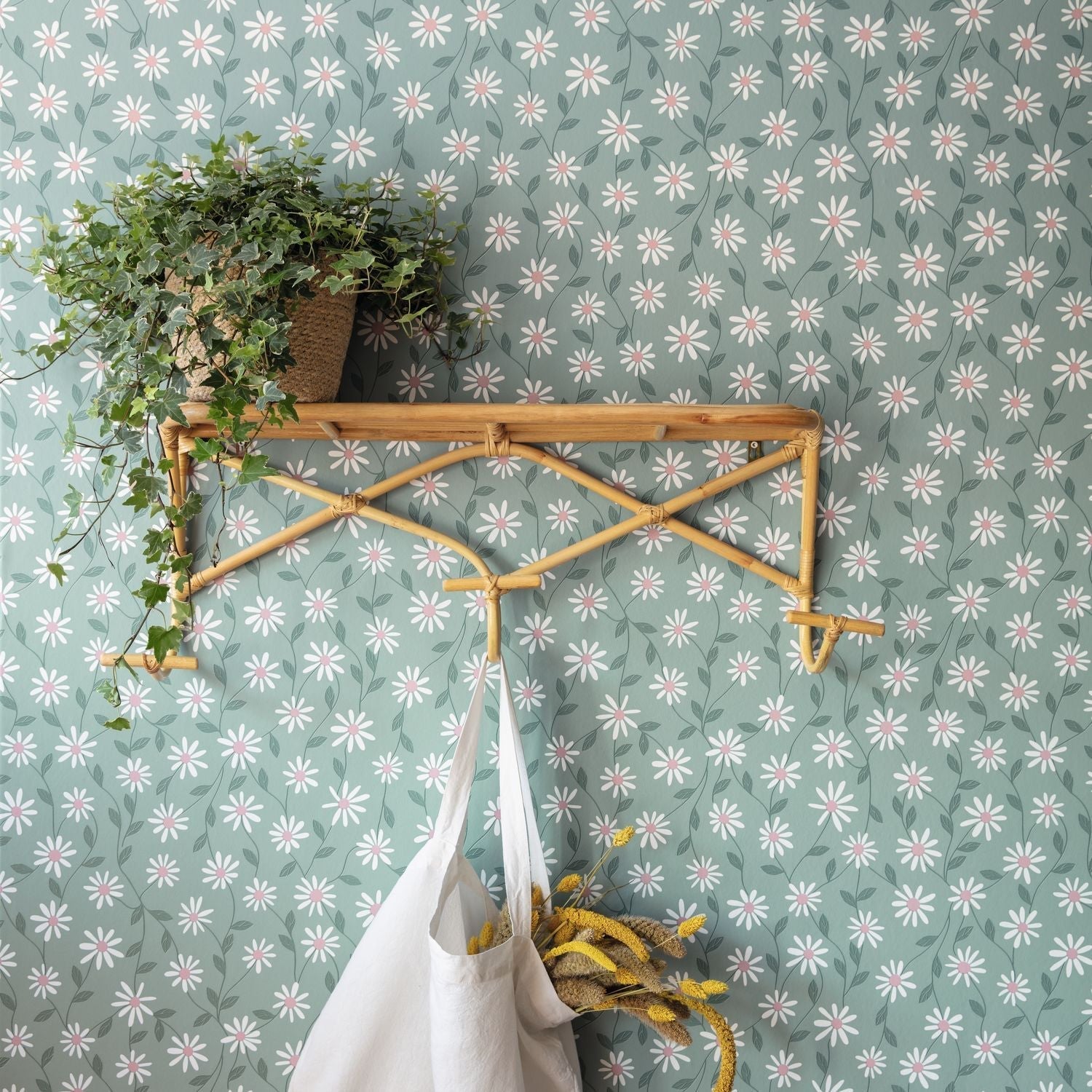 Anna Wallpaper - Vert De Gris - Caselio - 103127070 - Premier Wallcovering