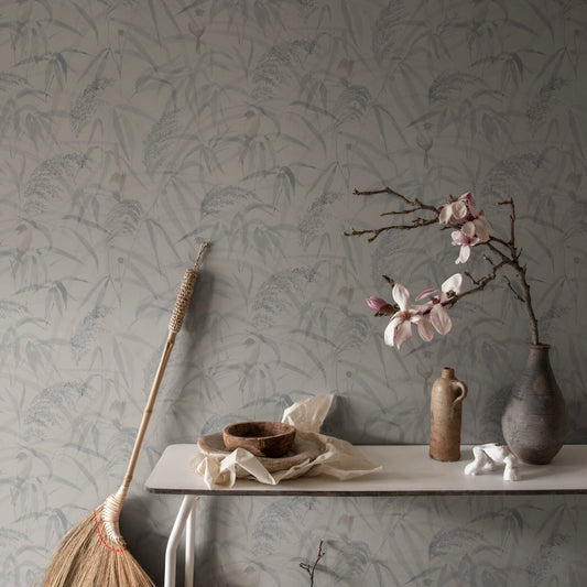 Anna Wallpaper - Misty Blue - Sandberg - S10108 - Premier Wallcovering