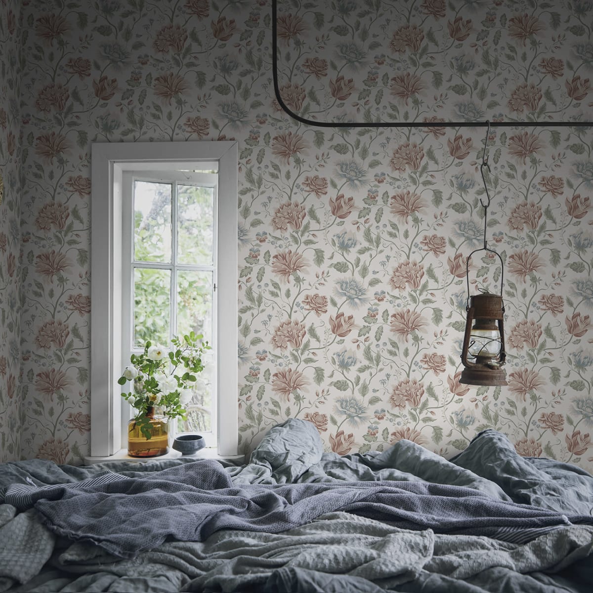 Annabelle Wallpaper - Terracotta - Sandberg - S10261 - Premier Wallcovering