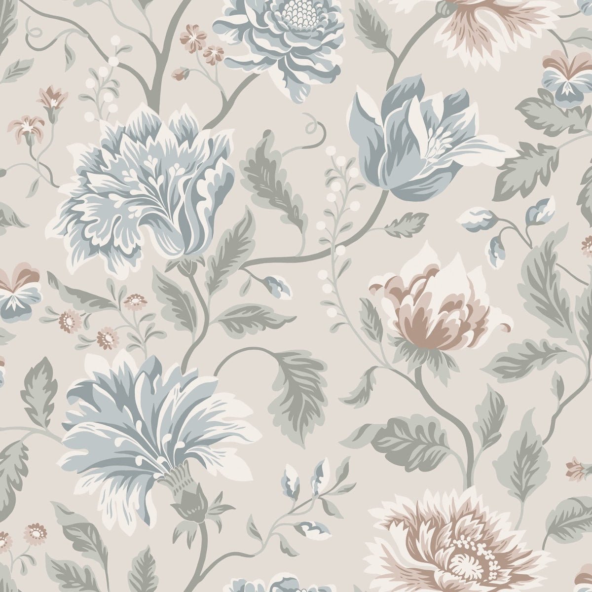Annabelle Wallpaper - Clay - Sandberg - S10262 - Premier Wallcovering