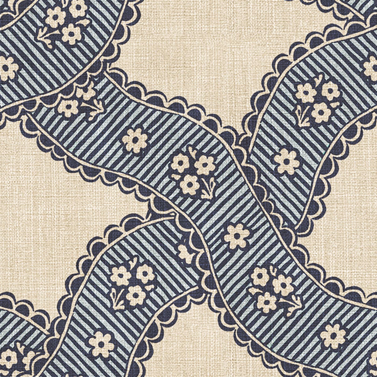 Annie Wallpaper - Blue - Sandberg - S10819 - Premier Wallcovering