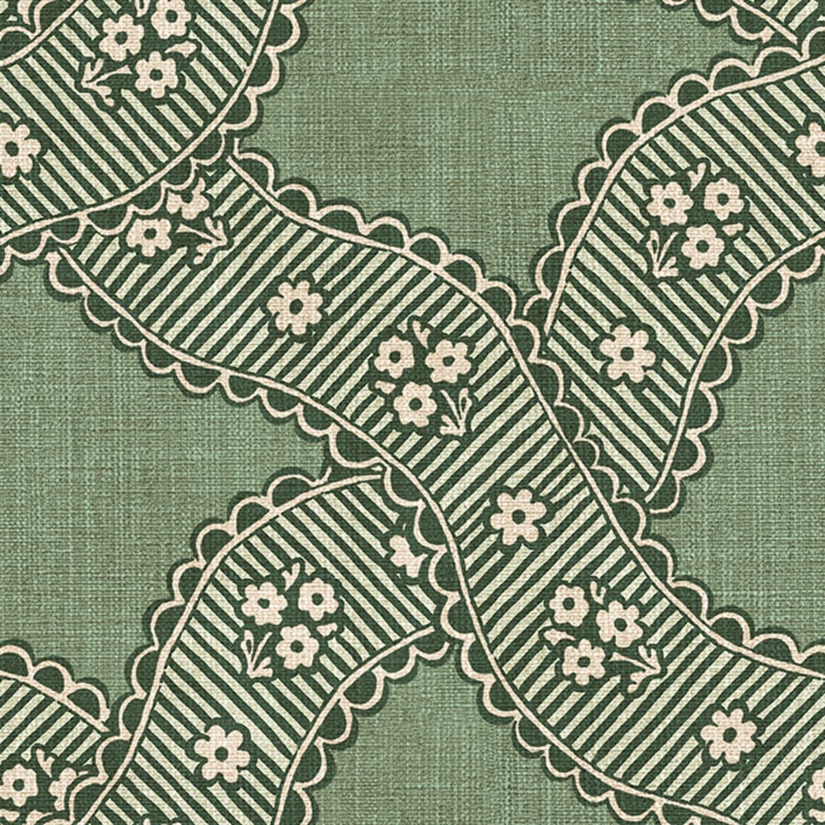 Annie Wallpaper - Green - Sandberg - S10822 - Premier Wallcovering