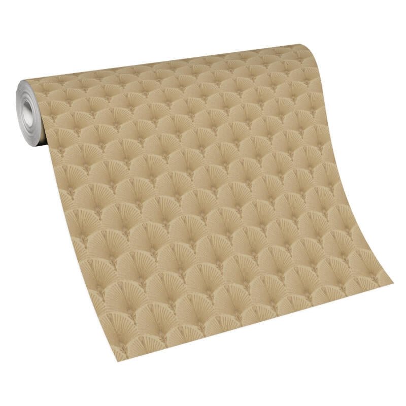 Antionette Fan Metallic Wallpaper - Gold - Erismann - 10346 - 30 - Premier Wallcovering