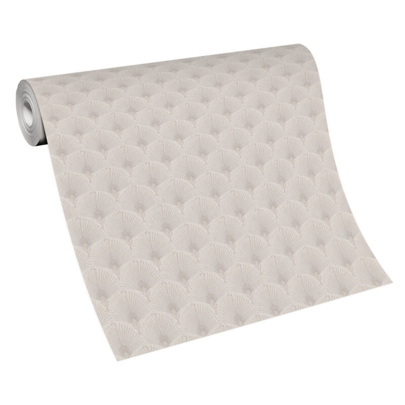 Antionette Fan Metallic Wallpaper - Taupe - Erismann - 10346 - 37 - Premier Wallcovering
