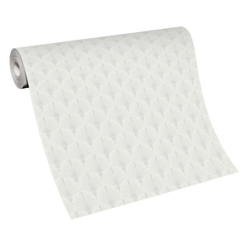 Antionette Fan Metallic Wallpaper - Silver/Grey - Erismann - 10346 - 31 - Premier Wallcovering