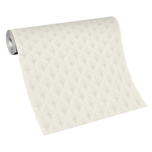 Antionette Fan Metallic Wallpaper - Beige - Erismann - 10346 - 02 - Premier Wallcovering