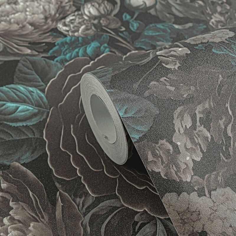 Antique Floral Wallpaper - Grey/Blue - Michalsky Living - 39979-2 - Premier Wallcovering