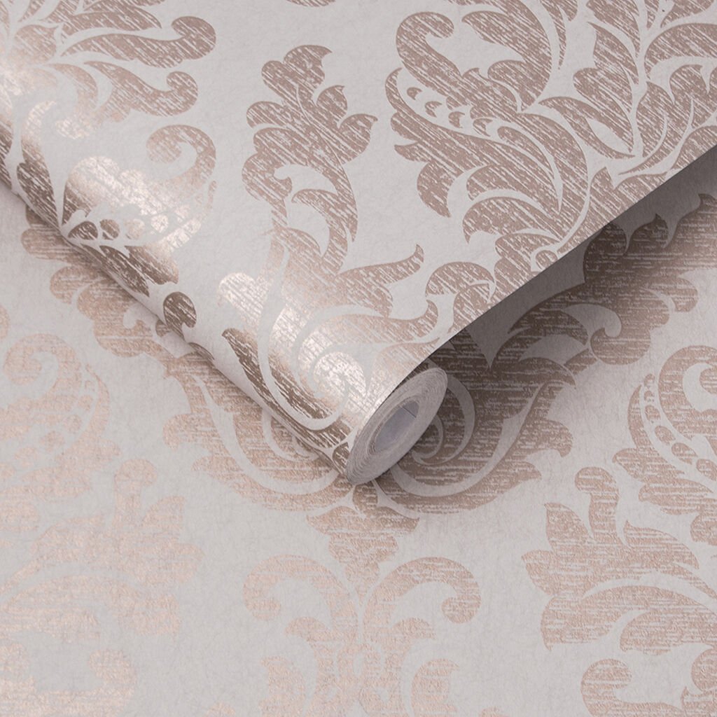 Antique Wallpaper - Taupe Rose Gold - Graham & Brown - 105451 - Premier Wallcovering