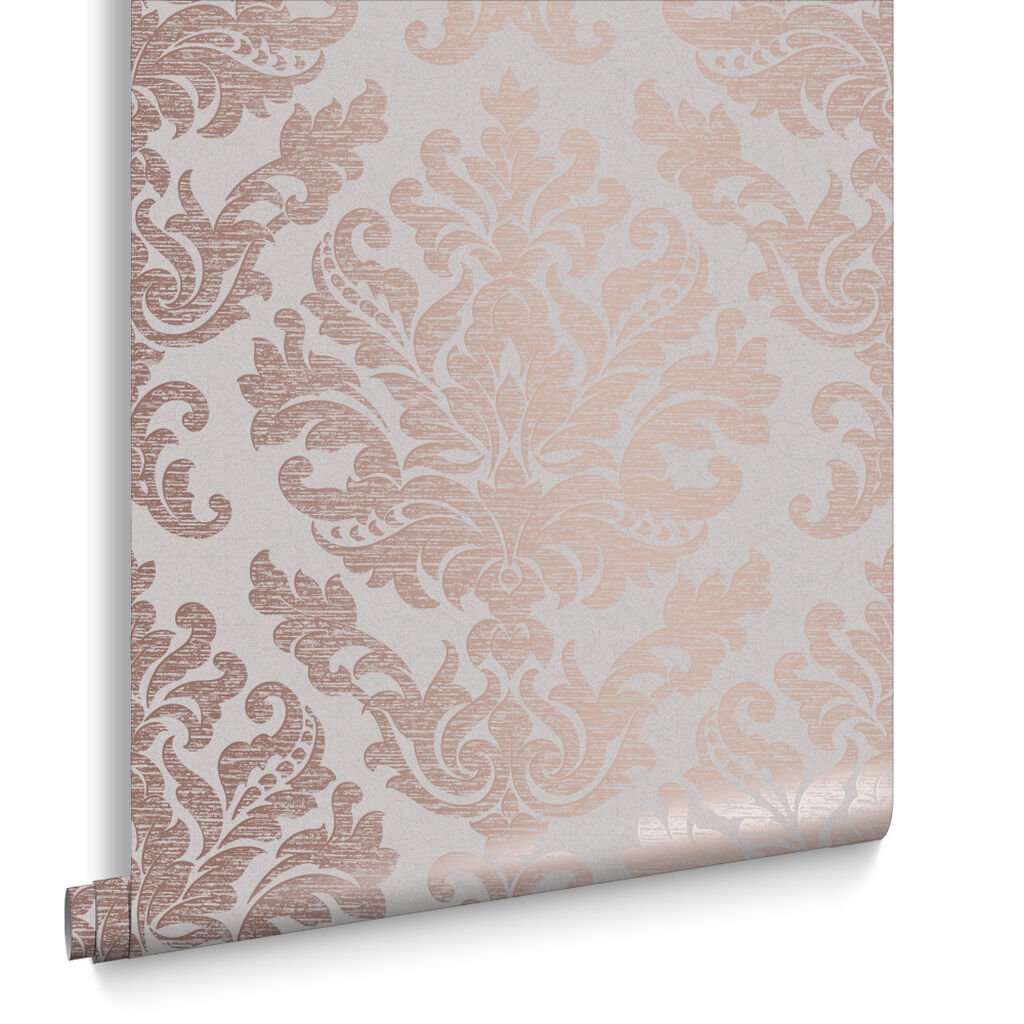 Antique Wallpaper - Taupe Rose Gold - Graham & Brown - 105451 - Premier Wallcovering