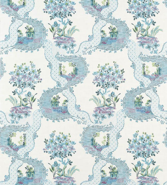 Antoinette Wallpaper - Blue & Plum - Anna French - AT16157 - Premier Wallcovering