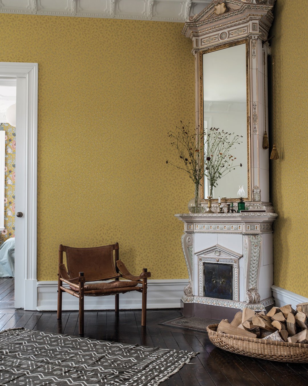 Apelkvist Wallpaper - Ochre - Midbec - 33017 - Premier Wallcovering