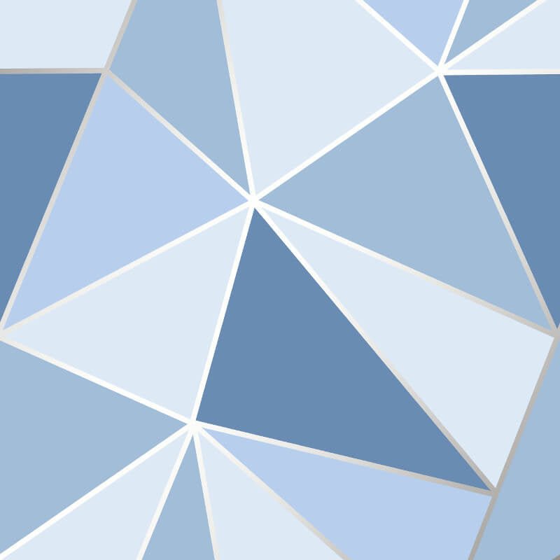 Apex Geo Wallpaper - Blue - Fine Décor - FD41992 - Premier Wallcovering
