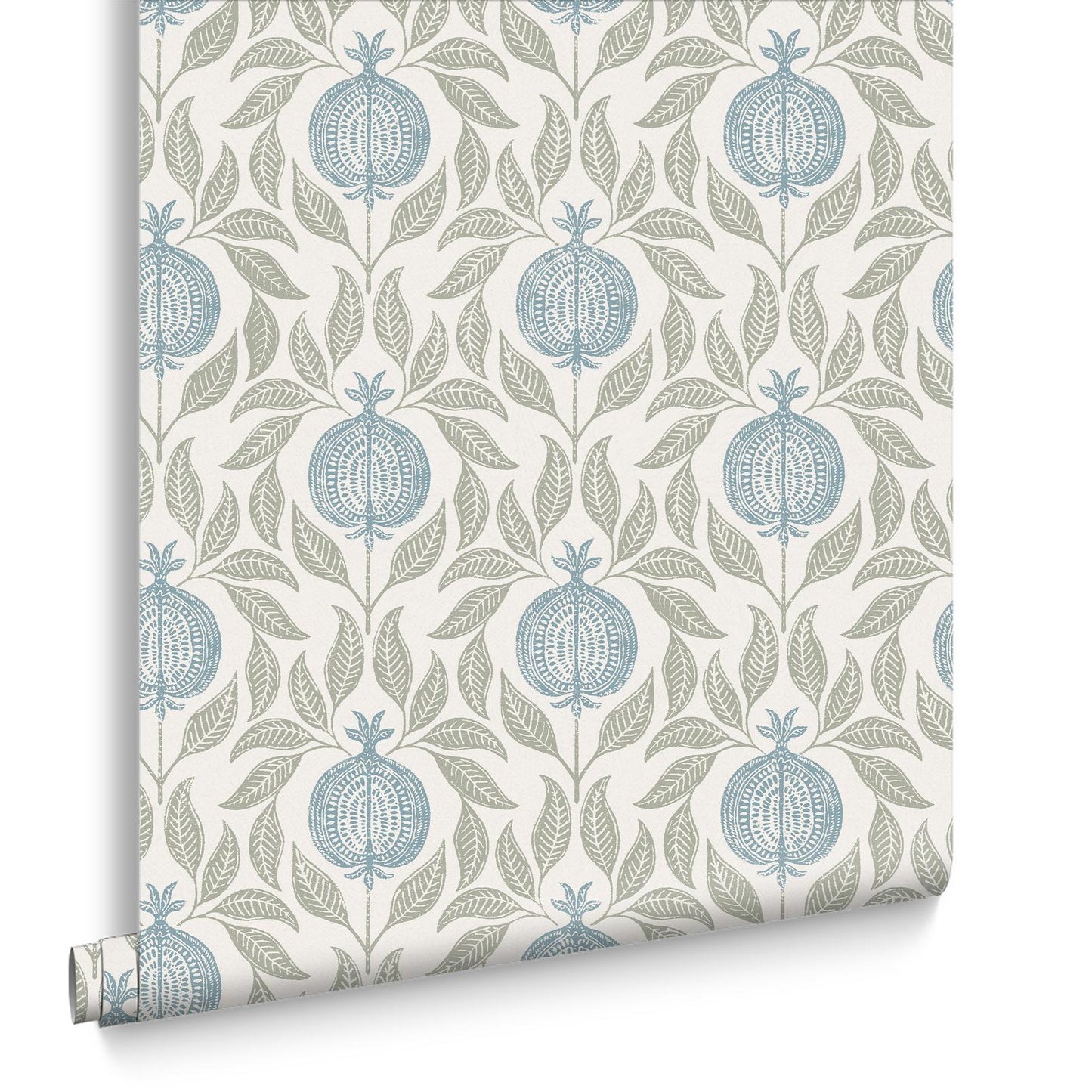 Apple Of Grenada Wallpaper - Sky Blue & Green - Graham & Brown - 130289 - Premier Wallcovering