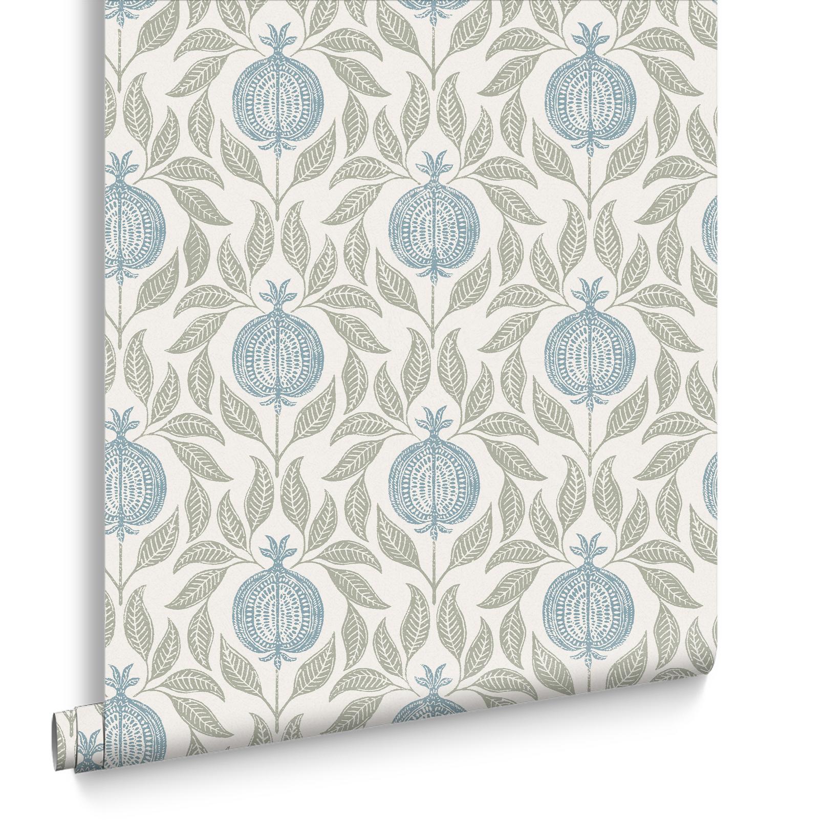Apple Of Grenada Wallpaper - Sky Blue & Green - Graham & Brown - 130289 - Premier Wallcovering
