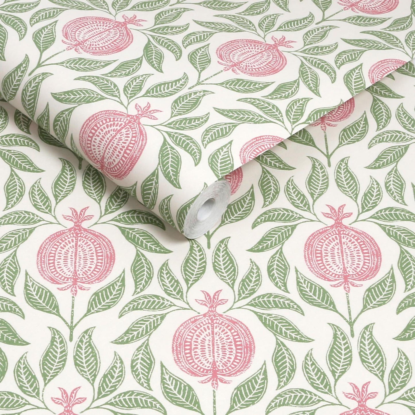 Apple Of Grenada Wallpaper - Pink & Green - Graham & Brown - 130286 - Premier Wallcovering