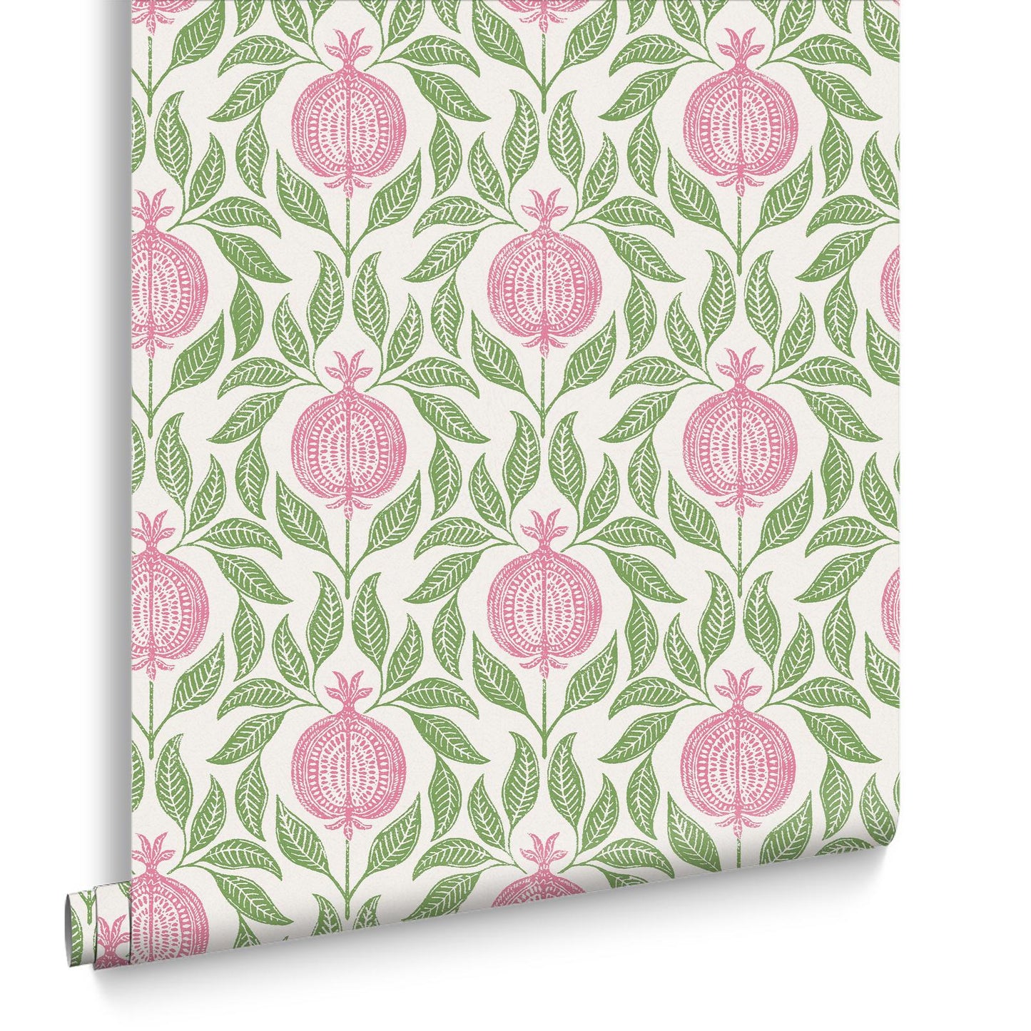 Apple Of Grenada Wallpaper - Pink & Green - Graham & Brown - 130286 - Premier Wallcovering