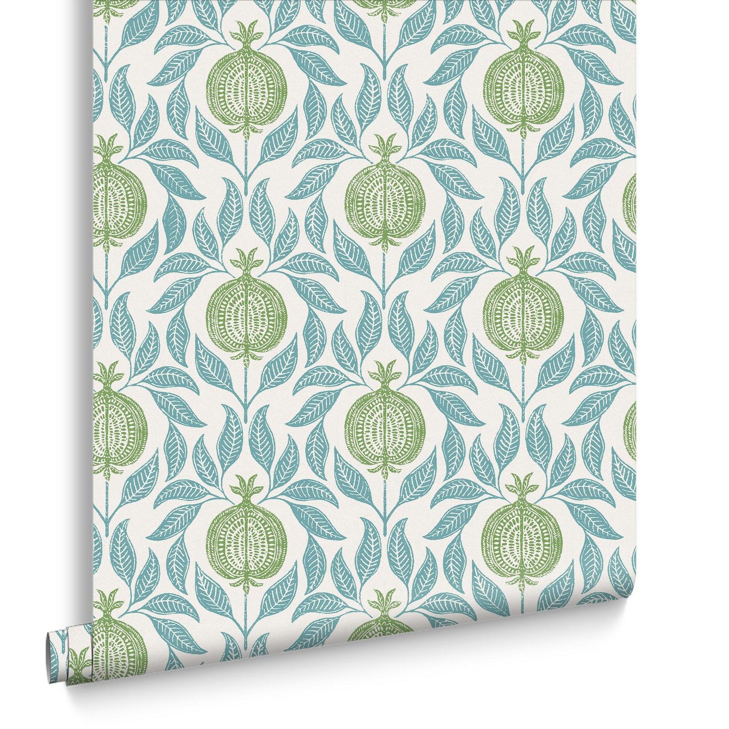 Apple Of Grenada Wallpaper - Blue & Green - Graham & Brown - 130285 - Premier Wallcovering
