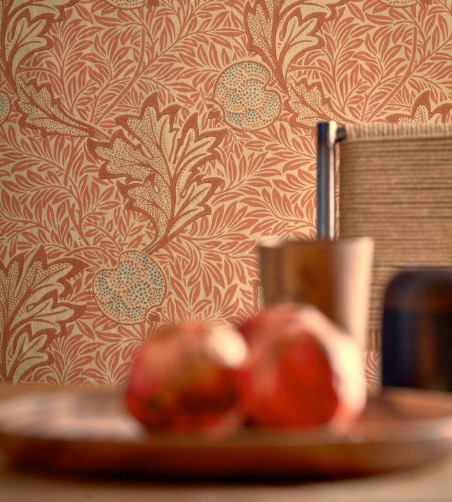 Apple Wallpaper - Rust Gold - 216688 - Morris & Co - Premier Wallcovering