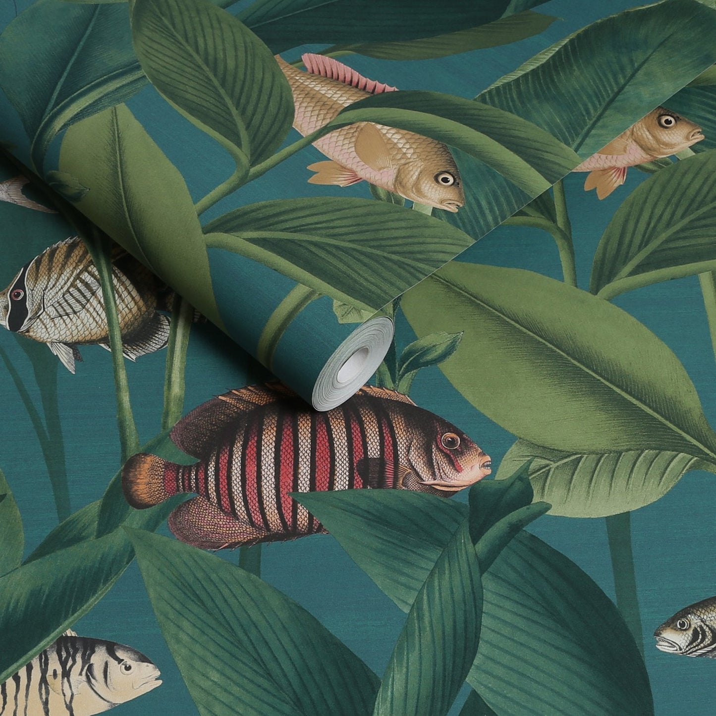 Aquarium Wallpaper - Teal - Graham & Brown - 124113 - Premier Wallcovering