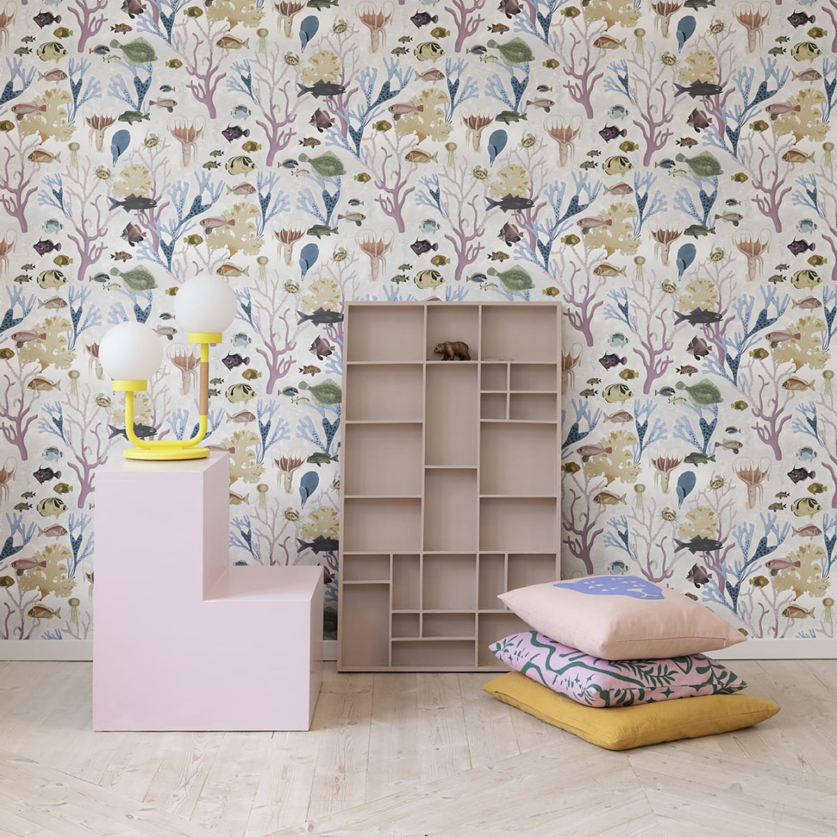 Aquarium Wallpaper - Pastel - Rebel Walls - R18032 - Premier Wallcovering