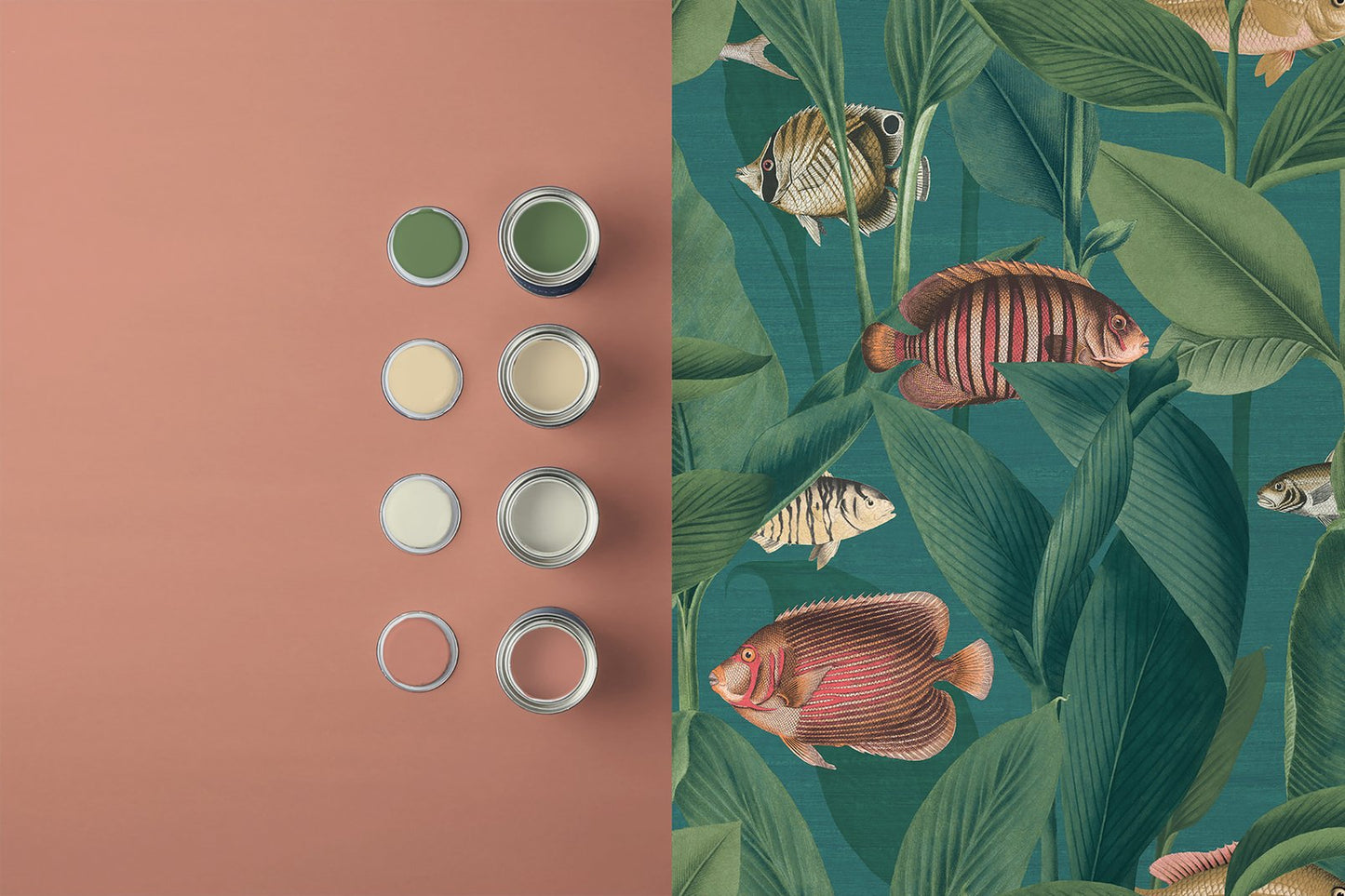 Aquarium Wallpaper - Teal - Graham & Brown - 124113 - Premier Wallcovering