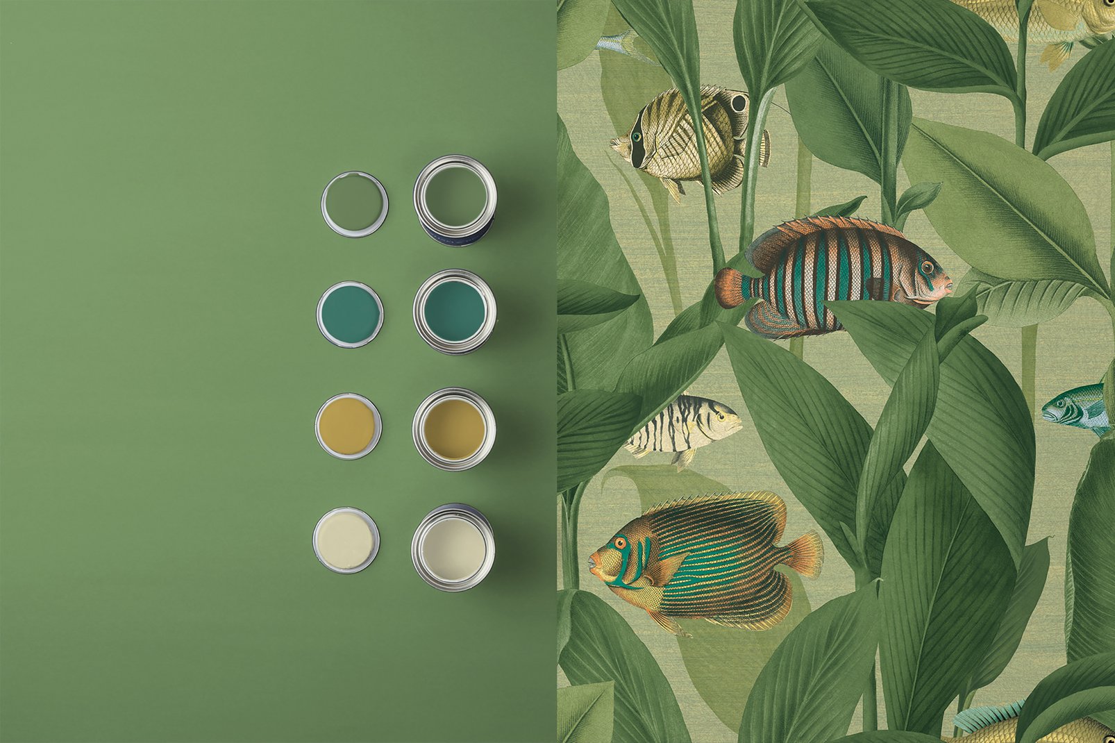 Aquarium Wallpaper - Green - Graham & Brown - 124114 - Premier Wallcovering