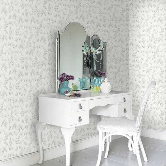Arabella Wallpaper - Grey Cream - Ohpopsi - JRD50119W - Premier Wallcovering