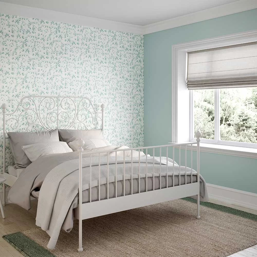 Arabella Wallpaper - Teal Cream - Ohpopsi - JRD50118W - Premier Wallcovering