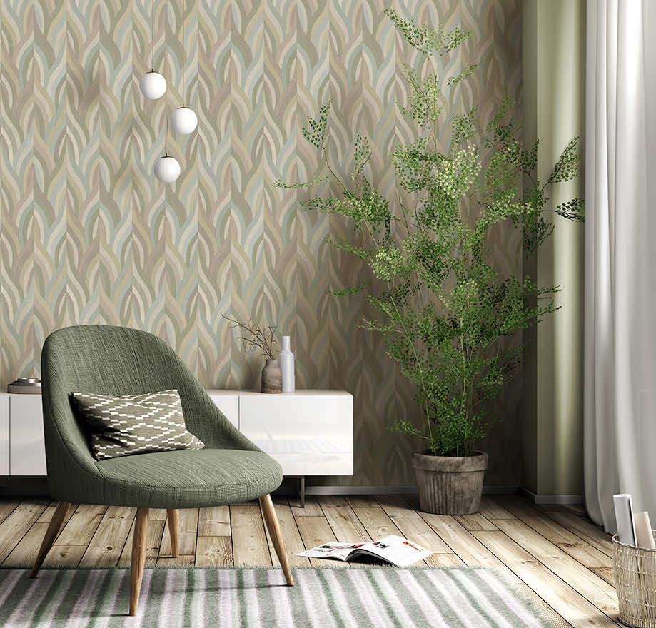 Arabesque Wallpaper - Blush / Aqua - Holden Décor - 36371 - Premier Wallcovering