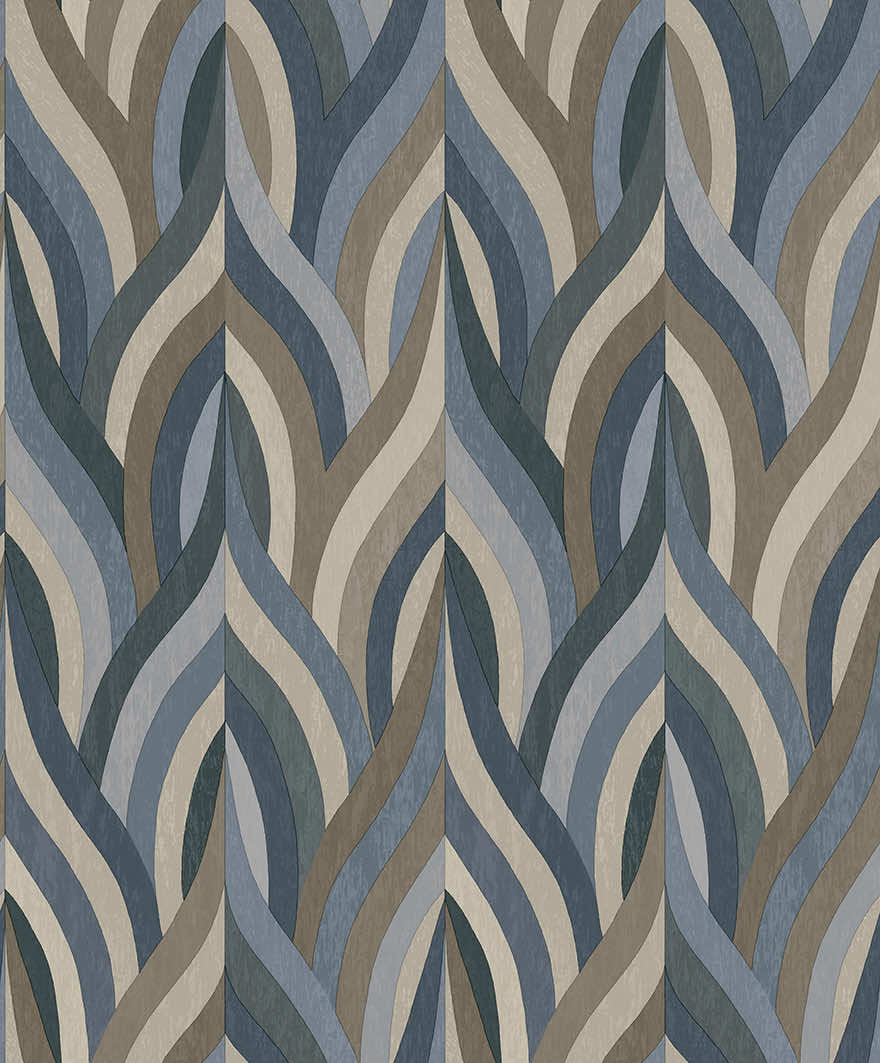 Arabesque Wallpaper - Blue - Holden Décor - 36372 - Premier Wallcovering