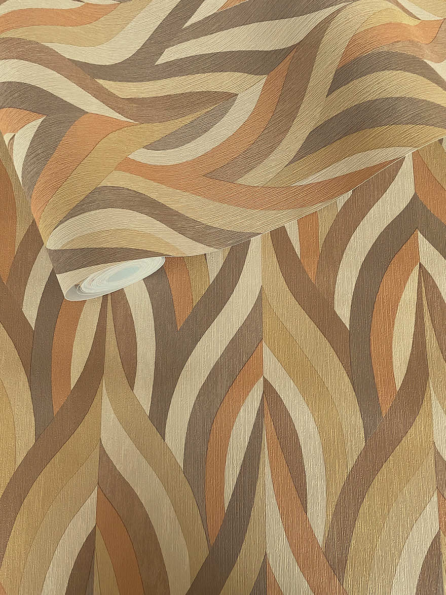 Arabesque Wallpaper - Orange / Mocha - Holden Décor - 36373 - Premier Wallcovering