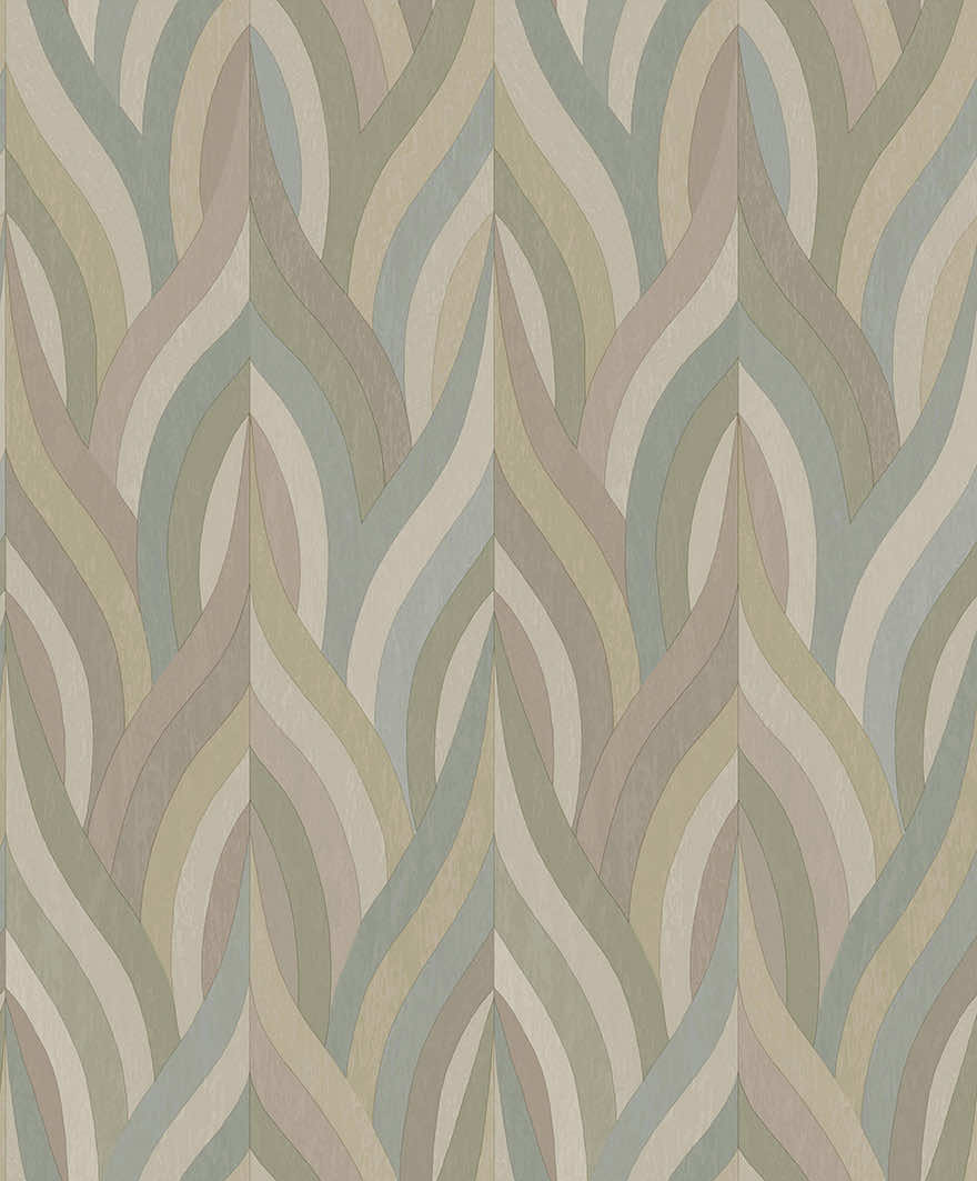 Arabesque Wallpaper - Blush / Aqua - Holden Décor - 36371 - Premier Wallcovering