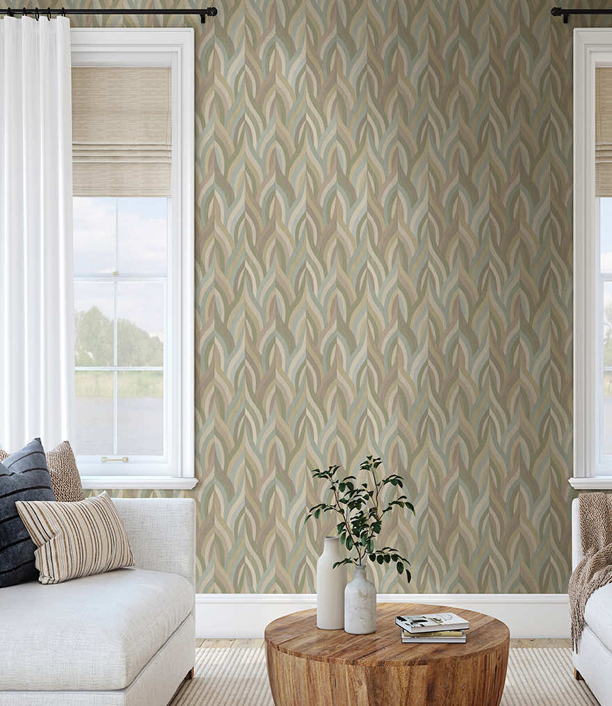 Arabesque Wallpaper - Blush / Aqua - Holden Décor - 36371 - Premier Wallcovering