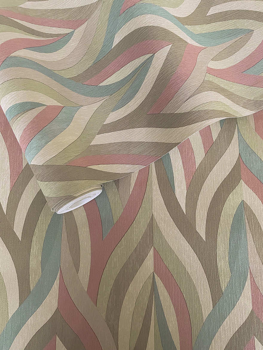 Arabesque Wallpaper - Red / Teal - Holden Décor - 36374 - Premier Wallcovering