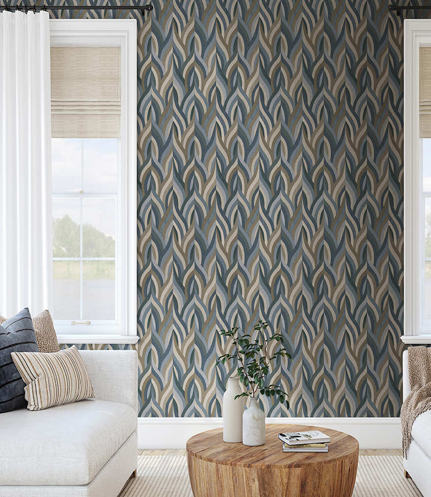Arabesque Wallpaper - Blue - Holden Décor - 36372 - Premier Wallcovering